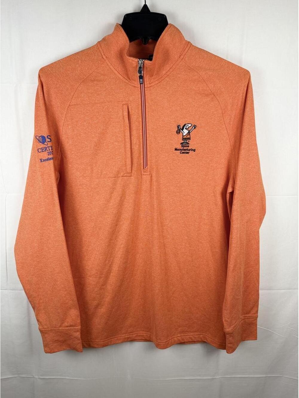 Cutter & Buck Little Caesars Pizza 2025  Pullover Orange Mediu